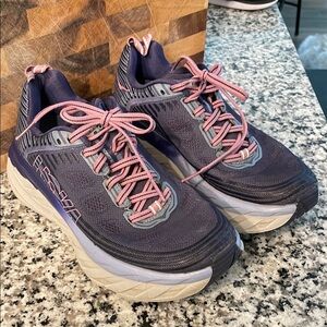 Hoka Women's Purple and Pink Athletic Running Shoes
